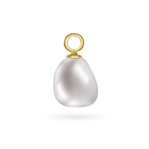Sandra Lyng x Pan Jewelry - Pearlfekt charm i 925 forgylt sølv