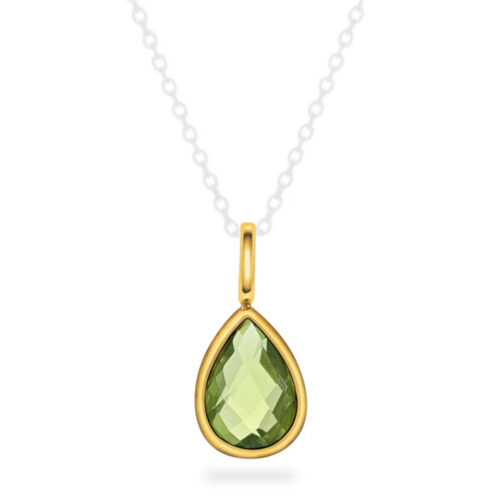 Pan Jewelry - Anheng i gull med peridot