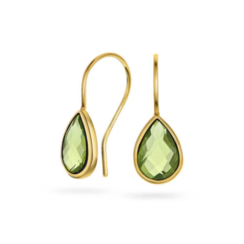 Pan Jewelry - Øredobber i gull med peridot
