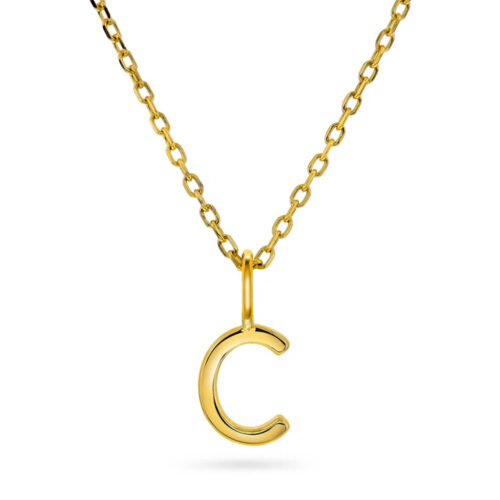 Pan Jewelry Trend - Letter smykke i 925 forgylt sølv C