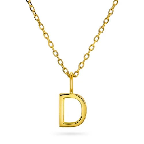 Pan Jewelry Trend - Letter smykke i 925 forgylt sølv D