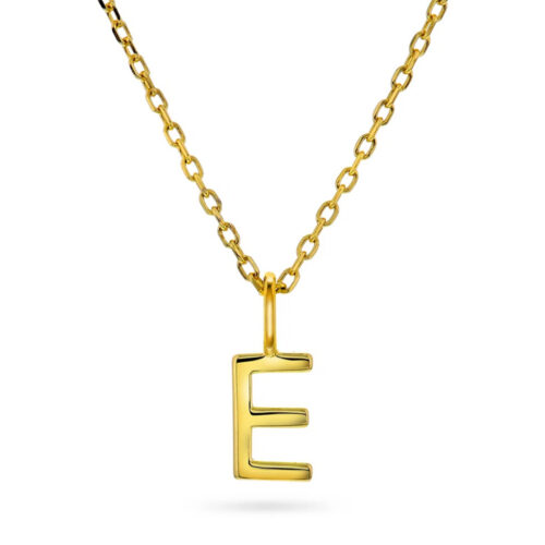 Pan Jewelry Trend - Letter smykke i 925 forgylt sølv E