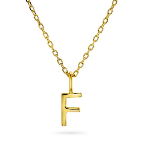 Pan Jewelry Trend - Letter smykke i 925 forgylt sølv F