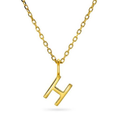 Pan Jewelry Trend - Letter smykke i 925 forgylt sølv H
