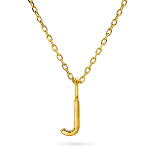 Pan Jewelry Trend - Letter smykke i 925 forgylt sølv J