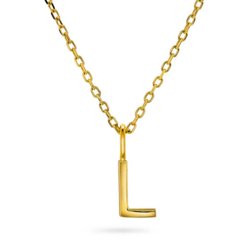 Pan Jewelry Trend - Letter smykke i 925 forgylt sølv L
