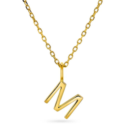 Pan Jewelry Trend - Letter smykke i 925 forgylt sølv M