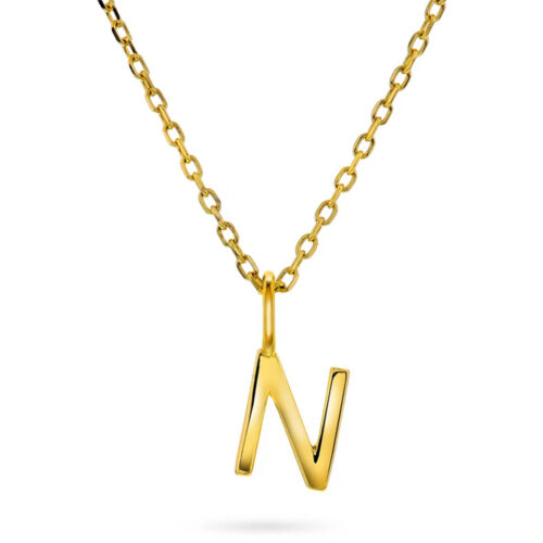 Pan Jewelry Trend - Letter smykke i 925 forgylt sølv N