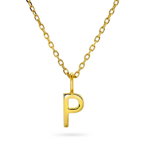 Pan Jewelry Trend - Letter smykke i 925 forgylt sølv P