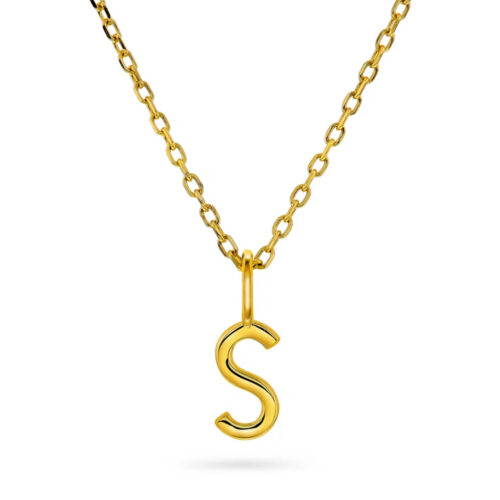 Pan Jewelry Trend - Letter smykke i 925 forgylt sølv S