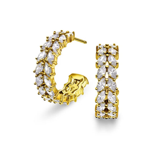 Pan Jewelry Glam - Crown øredobber i 925 forgylt sølv