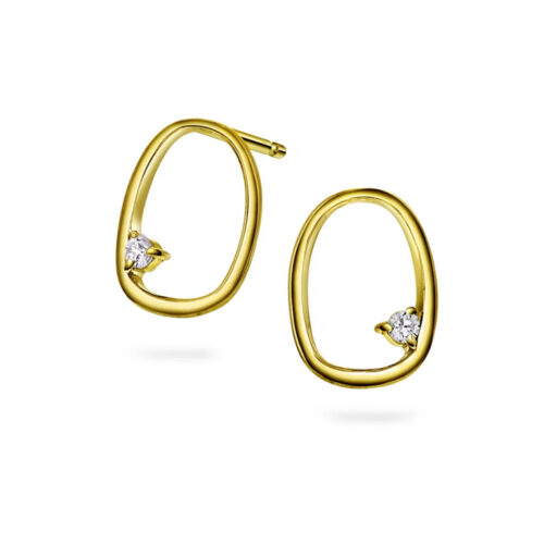 Pan Jewelry Classic - Solin øredobber i 925 forgylt sølv