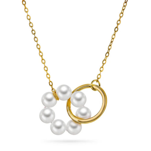 Pan Jewelry Classic - Harmoni smykke i 925 forgylt sølv med ferskvannsperler