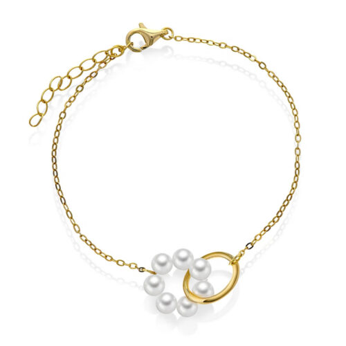 Pan Jewelry Classic - Harmoni armbånd i 925 forgylt sølv med ferskvannsperler