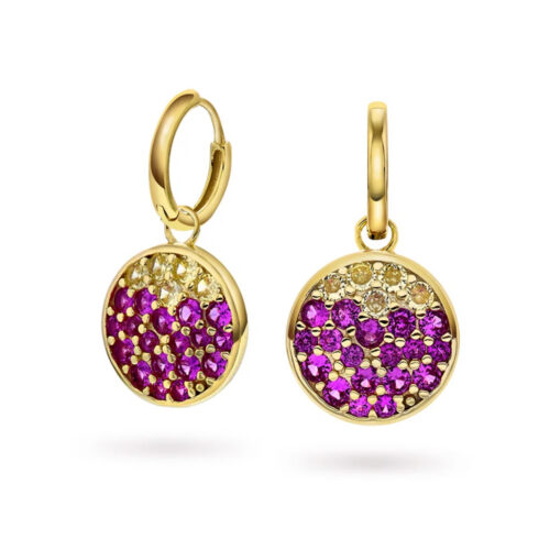 Pan Jewelry Glam - Shine øredobber i 925 forgylt sølv med stener