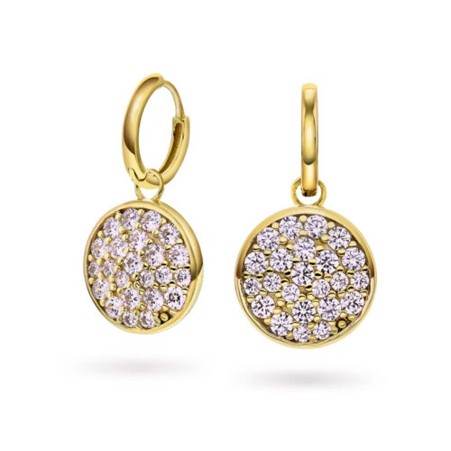 Pan Jewelry Glam - Shine øredobber i 925 forgylt sølv med stener