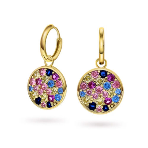 Pan Jewelry Glam - Shine øredobber i 925 forgylt sølv med stener