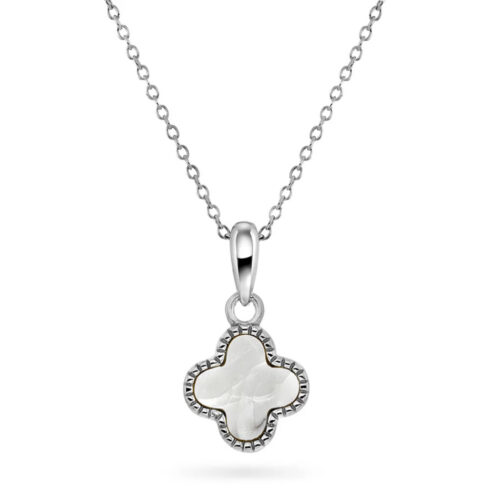 Pan Jewelry Trend - Kløversmykke i 925 sølv med perlemor