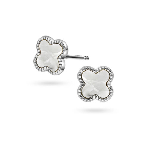 Pan Jewelry Trend - Kløver øredobber i 925 sølv med perlemor