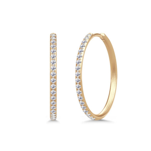 Julie Sandlau - Lulia øreringer i 14k gult gull med diamanter - Large