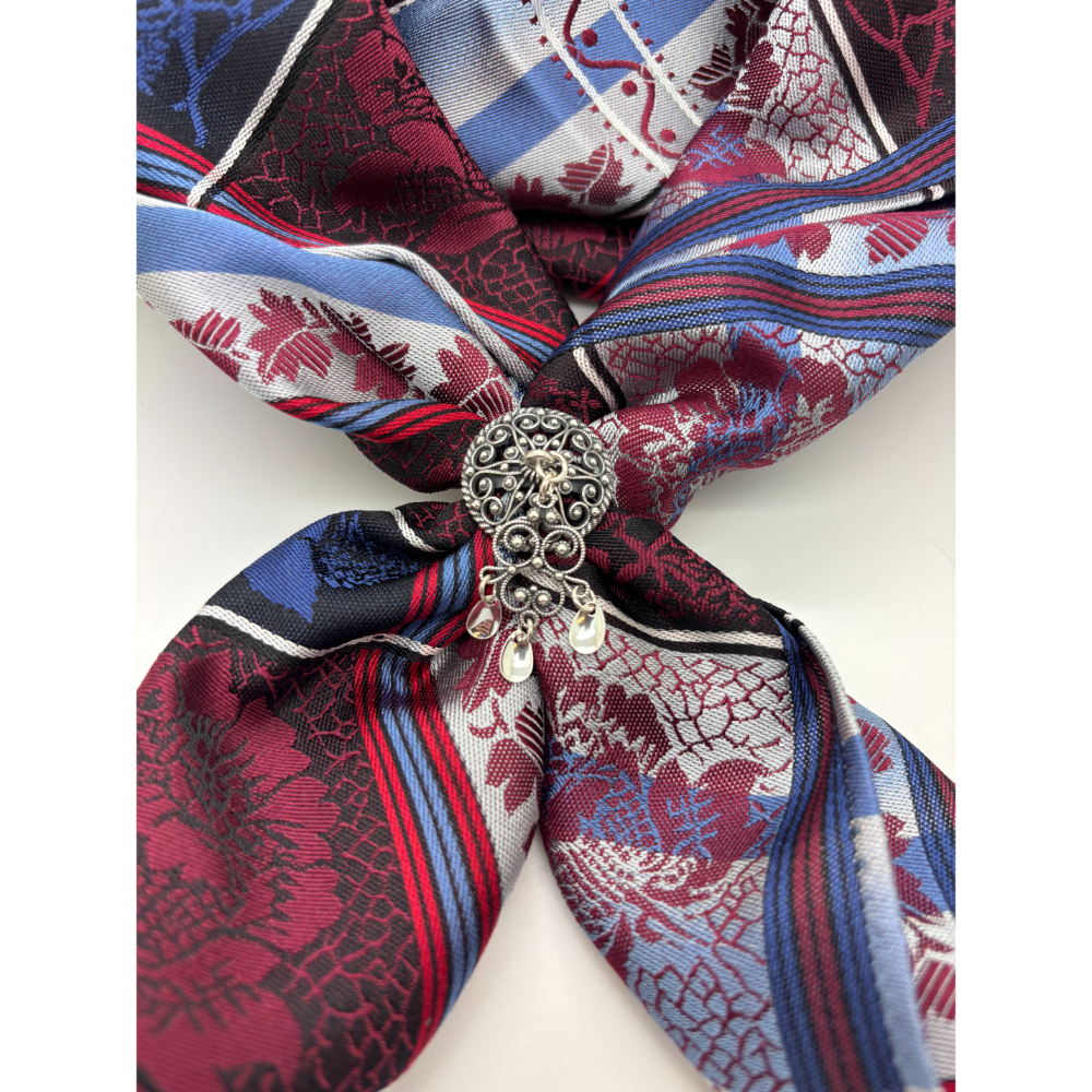 Frisenberg- Sjalringer /skjerfringer i okydert sølv med heng i filigran Frisenberg- Sjalringer /skjerfringer i okydert sølv med heng i filigran - Bilde 3