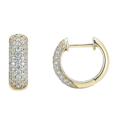 Diamonds by Frisenberg - Creoler i gult gull med diamanter 0,97 ct TW/SI1