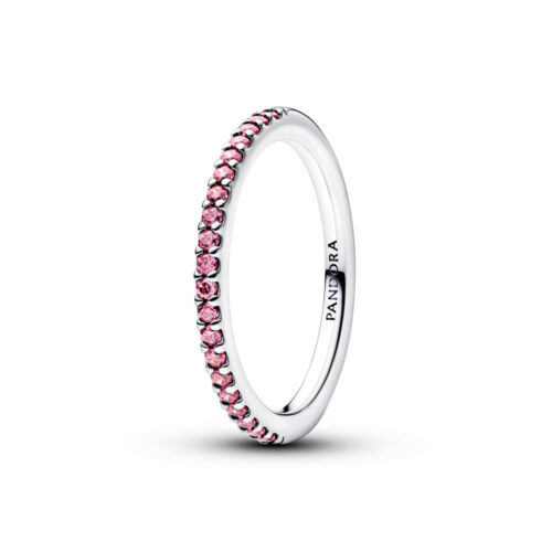 Pandora - Ring i sølv med rosa cubic zirkonia
