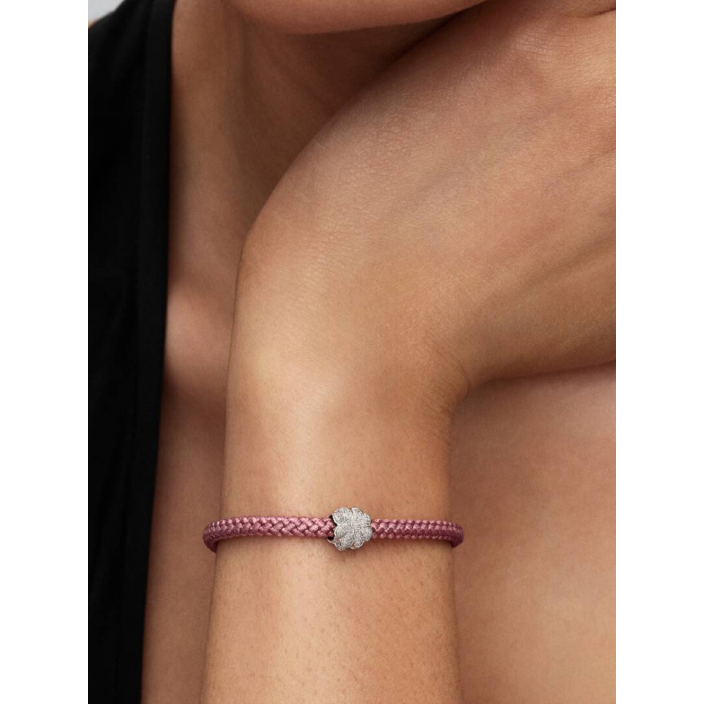 Pandora - Teksturert kløver mini charm i sølv - Bilde 2