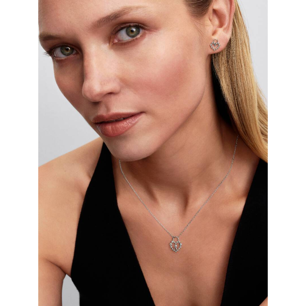 Pandora - Hjerteformet hengelås halssmykke i sølv med cubic zirkonia Pandora - Hjerteformet hengelås halssmykke i sølv med cubic zirkonia - Bilde 3