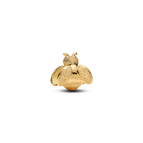 Pandora - Teksturert bie mini 14k forgylling