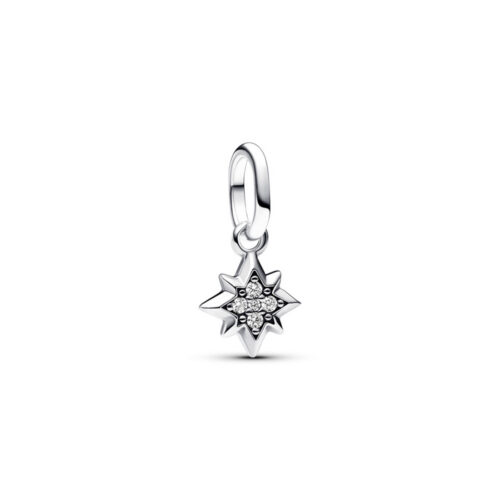 Pandora - Stjerne mini charm i sølv med cubic zirkonia