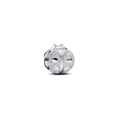 Pandora - Teksturert Marihøne mini charm i sølv