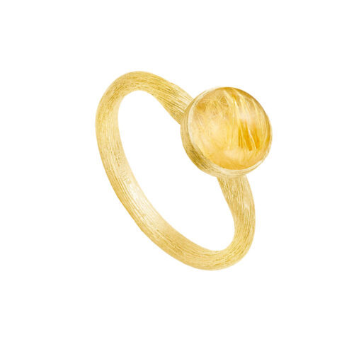 Dulong - Vega Pacific ring i 18k gult gull med rutilkvarts - Small