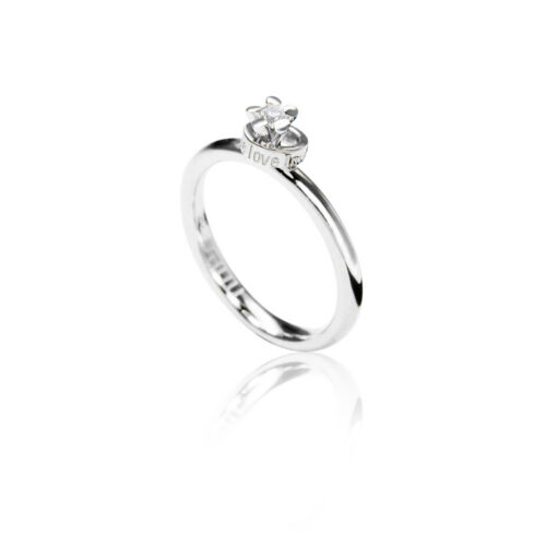 Noën - Love ring - Økologisk gull og 0,10 ct diamant, finnes kun i str 53-55