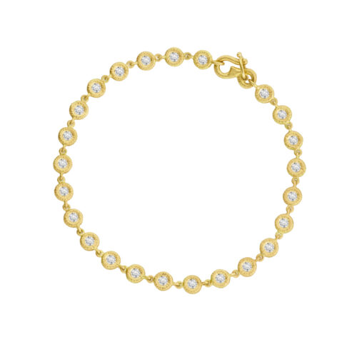 Dulong - Glory tennis armbånd i 18k gult gull - Small