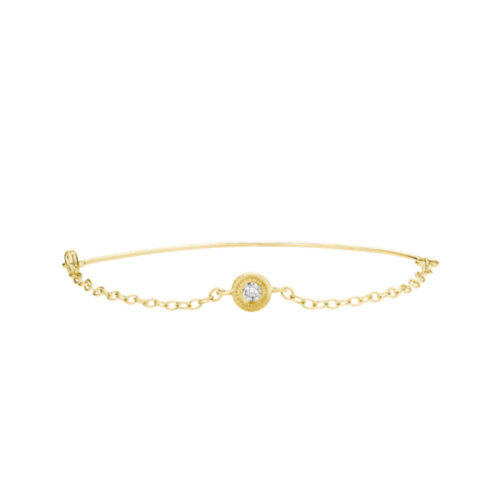 Dulong - Glory Bow armbånd i 18k gult gull med 1 diamant