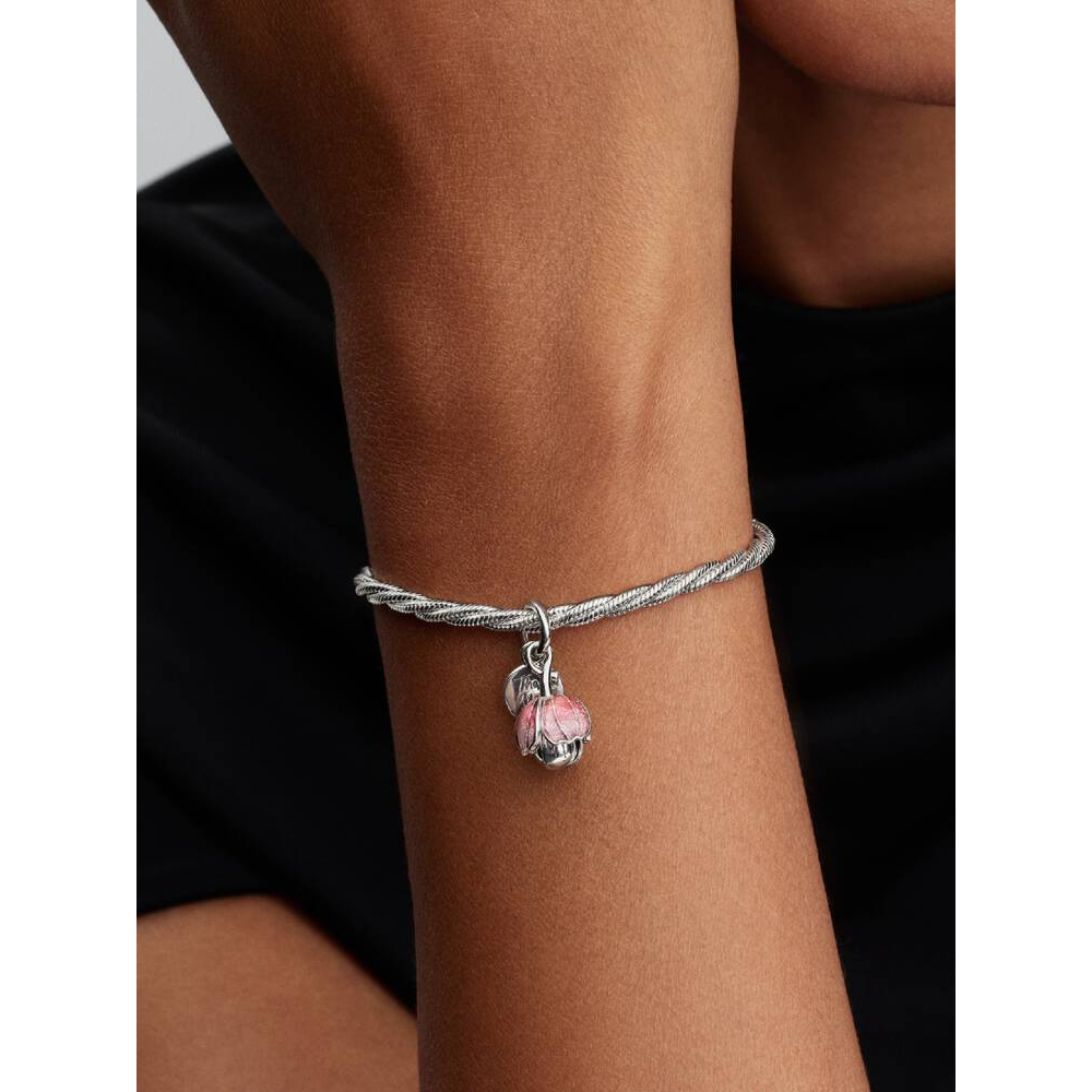 Pandora - Tofarget Utsprunget Blomst Hengende Charm i sølv Pandora - Tofarget Utsprunget Blomst Hengende Charm i sølv - Bilde 2