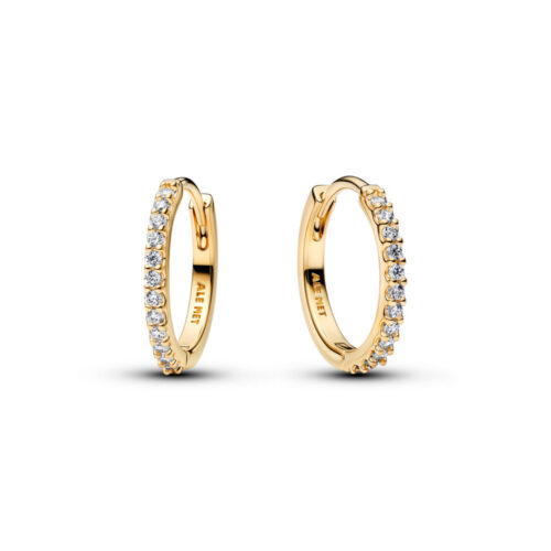 Pandora - Funklende Minihoop Øreringer med 14k forgylling