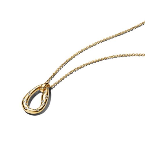 Pandora - Organisk Formet Halssmykke satt med cubic zirkonia