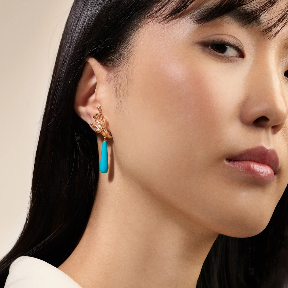OLE LYNGGAARD COPENHAGEN - BoHo Earclips small i 18 k gult gull med 0,06 ct TW. VS OLE LYNGGAARD COPENHAGEN - BoHo Earclips small i 18 k gult gull med 0,06 ct TW. VS - Bilde 2
