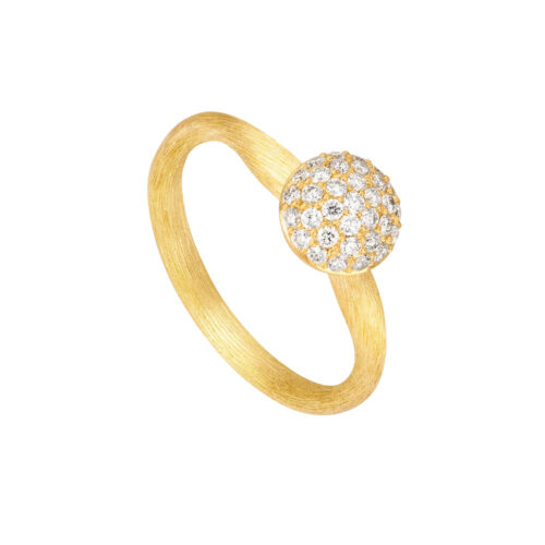 Dulong - Mushroom Beam ring i 18k gult gull med 33 brilliant-cut diamanter