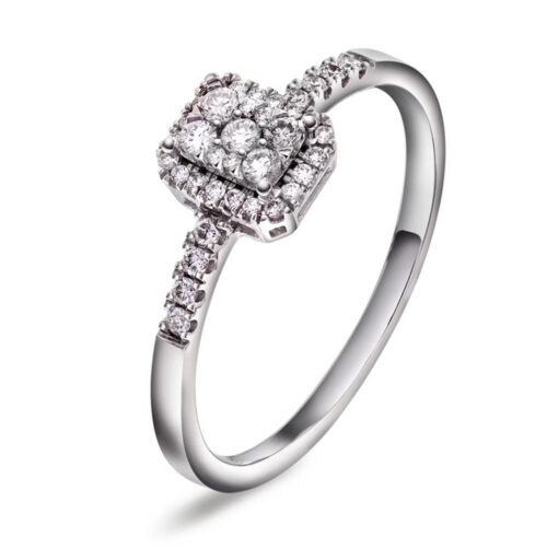 Pan Jewelry - Ring i hvitt gull med 0,33 ct WP
