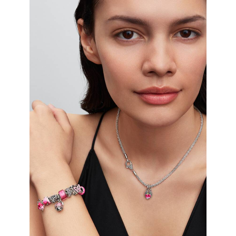 Pandora - Tofarget Utsprunget Blomst Hengende Charm i sølv Pandora - Tofarget Utsprunget Blomst Hengende Charm i sølv - Bilde 4