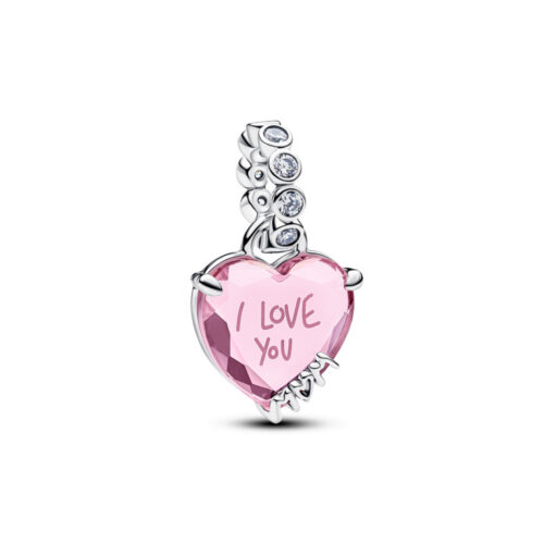Pandora - I Love You Mom Hengende Charm i sølv