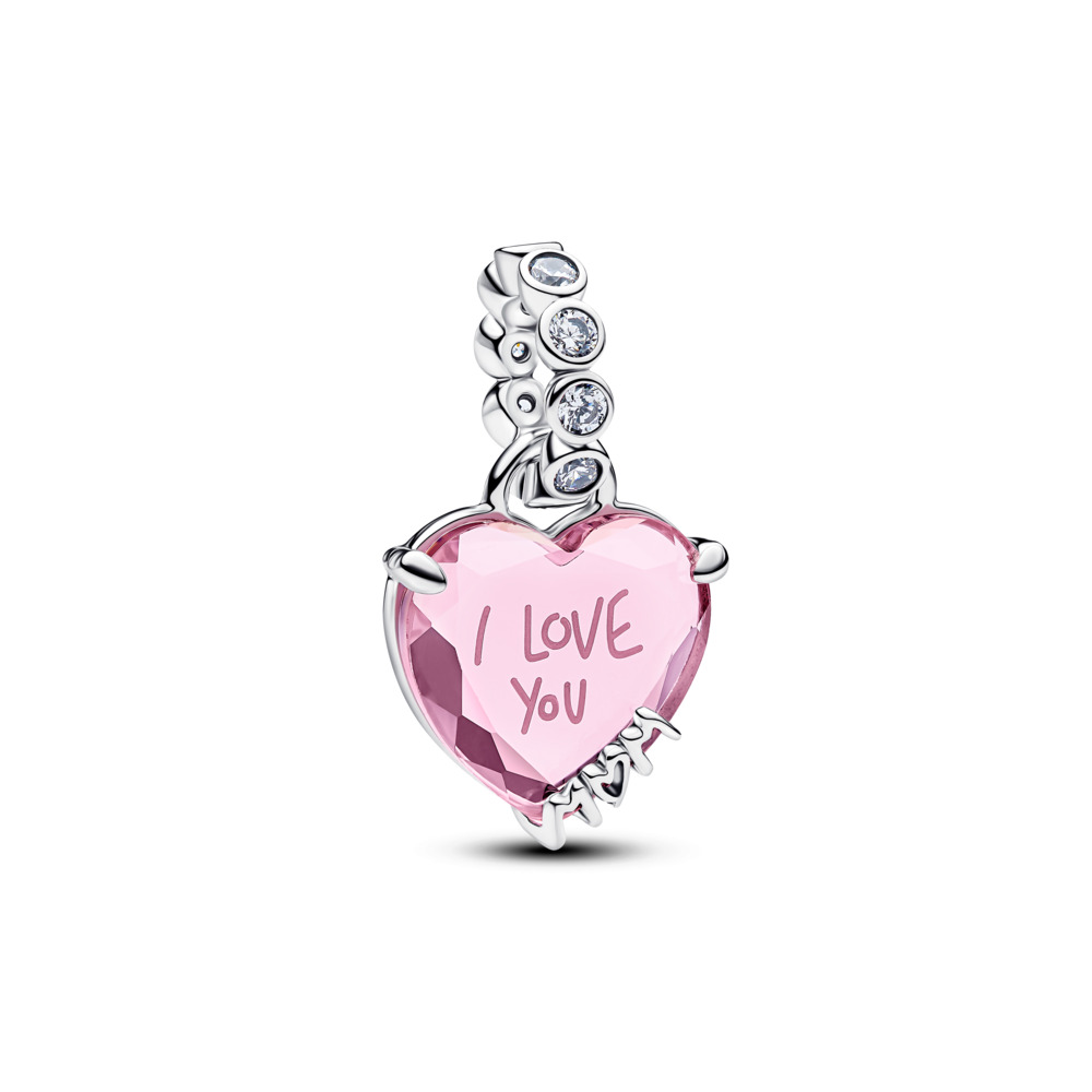 Pandora - I Love You Mom Hengende Charm i sølv Pandora - I Love You Mom Hengende Charm i sølv