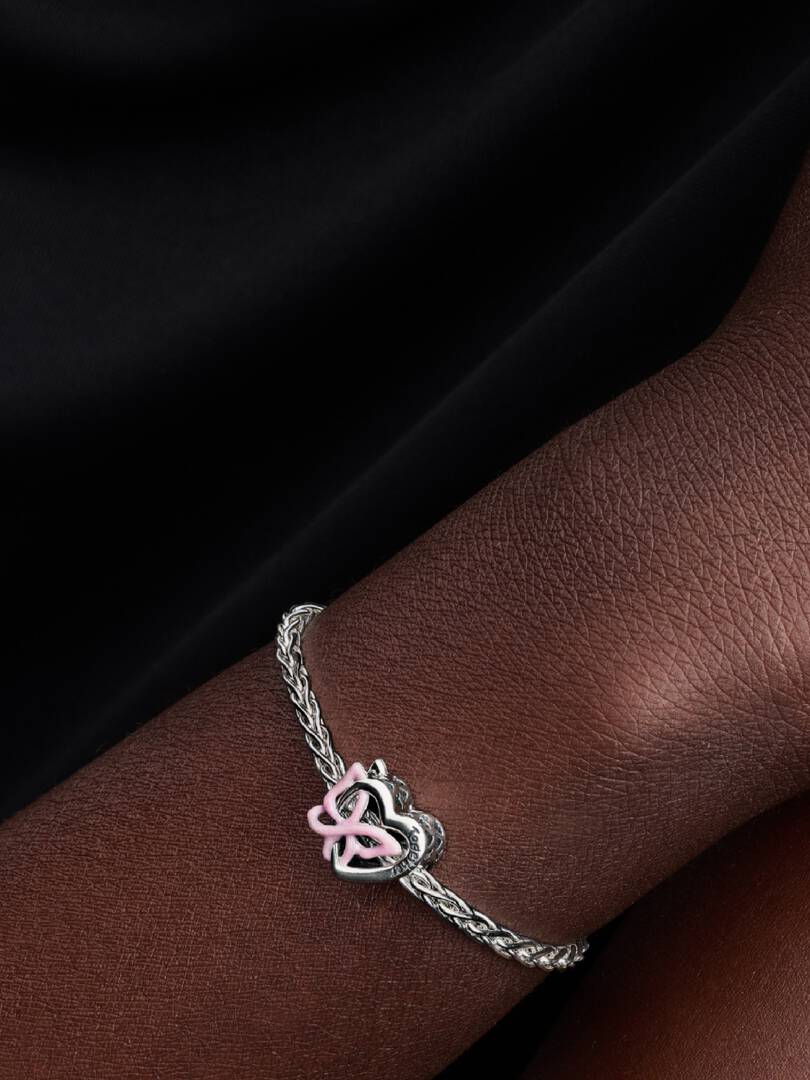 Pandora - Sammenflettet Hjerte og Sommerfugl Charm i sølv Pandora - Sammenflettet Hjerte og Sommerfugl Charm i sølv - Bilde 2