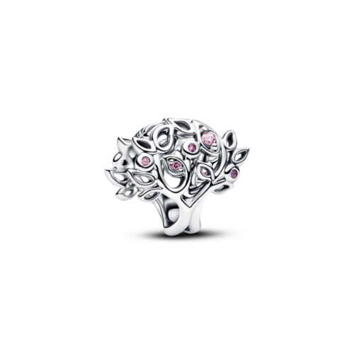 Pandora - Familietre Openwork Charm i sølv, med cubic zirkonia og syntetisk krystall