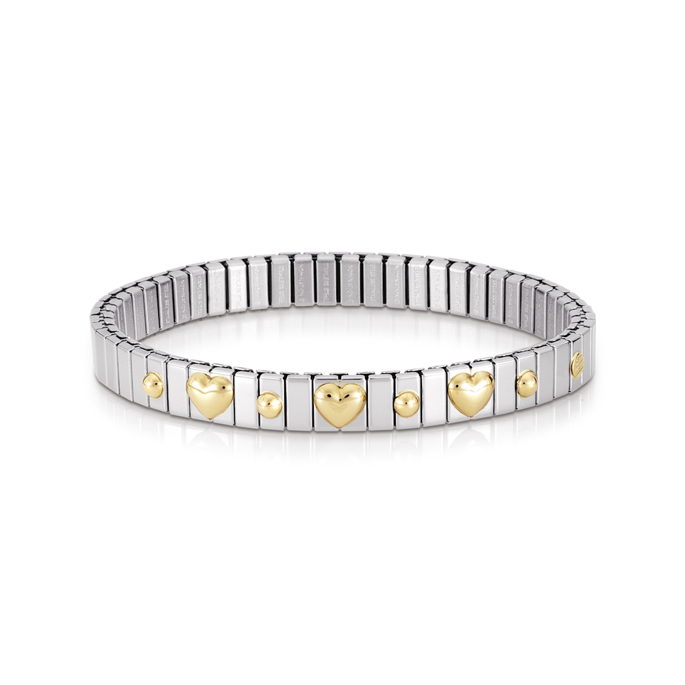 Nomination - Extension Stretch Bracelet with Gold Heart Nomination - Extension Stretch Bracelet with Gold Heart