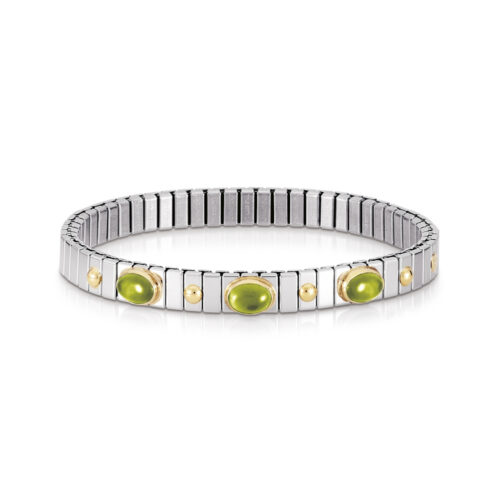 Nomination - Extension Stretch Bracelet with 3 stones, Peridot