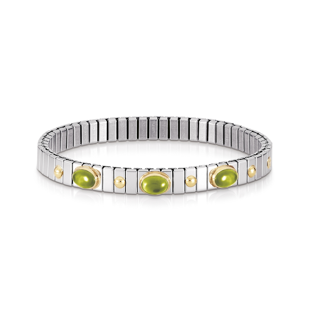 Nomination - Extension Stretch Bracelet with 3 stones, Peridot Nomination - Extension Stretch Bracelet with 3 stones, Peridot